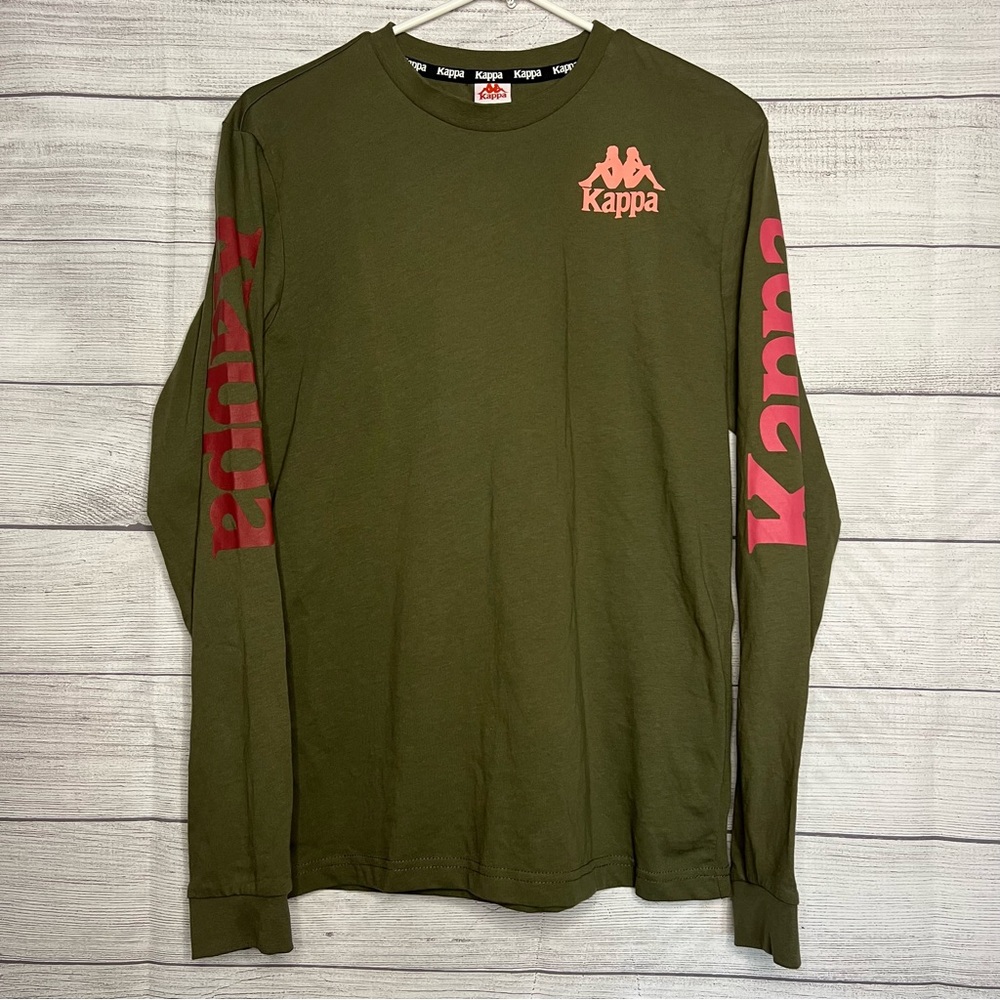 Kappa Green Pink Long Sleeve T-Shirt Medium